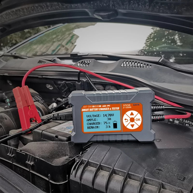 Автоматичне ЗУ Lancol CAT200 для автомобільних акб 12V/3A 2-120A LCD дисплей