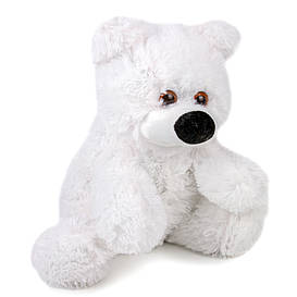 М'яка іграшка - ведмідь сидячий Бублик 55 см білий