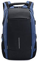 Рюкзак міський 7598 з USB, синій