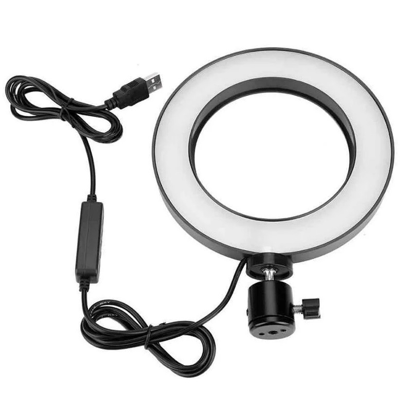 Лампа кольцевая светодиодная USB Ring Light 7325, 16 см - фото 1 - id-p1270213473
