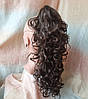 Хвіст шиньон кучерявий на крабі темно-русий Т88-8 ELEGANT, фото 2