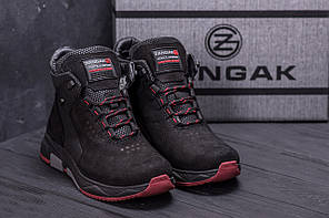 Шкіряні чоловічі черевики чорного кольору