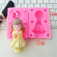 3D молд для мастики "Ангел" - розмір молдовського 7,8*5,1 см, силікон