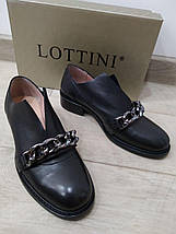 Туфлі жіночі з ланцюгом Lottini 54120 Чорні шкіра, фото 5