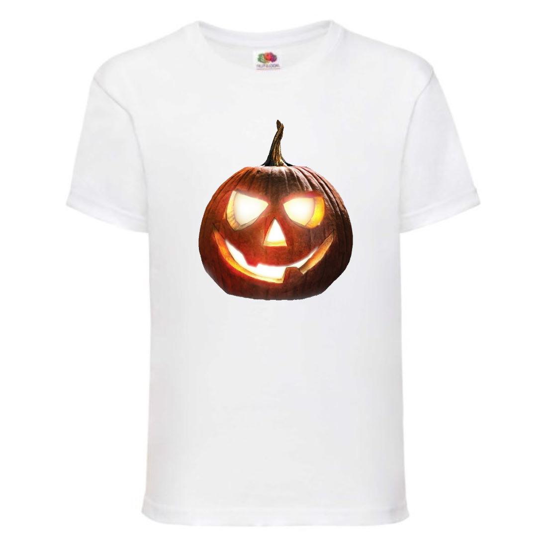 Футболка Хеллоуїн Гарбуз (Helloween-01) біла 98-164 розмір
