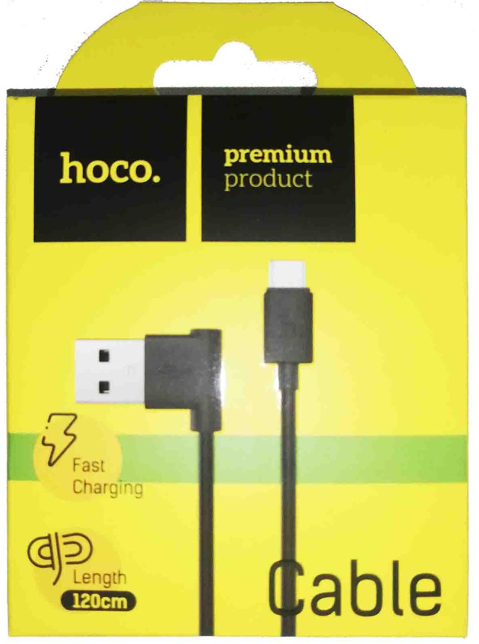 Кабель USB — micro USB кутовий Hoco