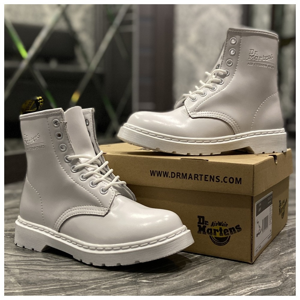 Жіночі черевики Dr. Martens 1460 Mono White, доктор мартенс, жіночі черевики Dr Martens Mono, ботінки мартінс, фото 1