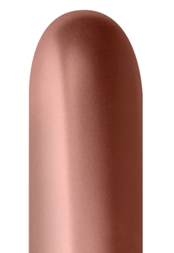 260B Reflex Rose Gold Latex Balloons. Латексні кулі для моделювання ШДМ рожеве золото, фото 1