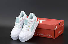 Жіночі кросівки Puma Cali. White/Mint. ТОП репліка ААА класу., фото 2