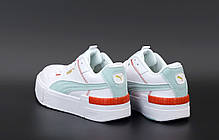 Жіночі кросівки Puma Cali. White/Mint. ТОП репліка ААА класу., фото 2