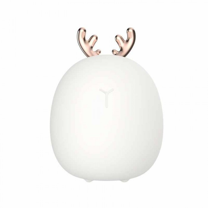 Акумуляторний USB нічник Бембі, білий/жовте світло, фото 1