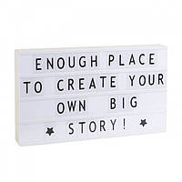 Бежевий Lightbox А3. Лайтбокс 80 букв