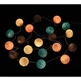 Гірлянда з нитяних кульок CBL Grey Pastel 20 шт, 3.7 м, фото 2