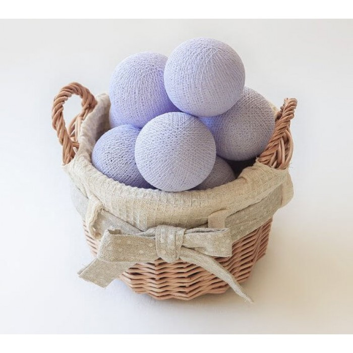 Гірлянда з ниткових кульок CBL Lavender 20 шт, 3.7 м, фото 1