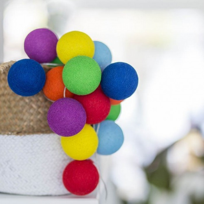 Гірлянда тайські ліхтарики CBL RAINBOW 20 кульок, 2.5 м, фото 1