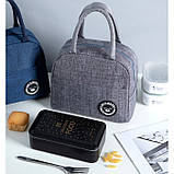 Ланч бег - термосумка для їжі з собою Bang, сіра, фото 3