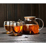 Чайник із бамбуковою кришкою, 1000 мл, фото 4