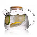 Чайник із бамбуковою кришкою, 1000 мл, фото 5