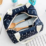 Сумка для ланчу (lunch bag) темно-сия на блискавці, фото 6