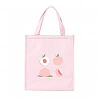 Сумка для ланчу (ланч бег) Fruits персик, рожева