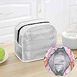 Набір для їжі з собою Ланч Бокс Еко 900 мл рожевий і термосумка Єдиноріг, фото 4