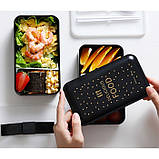 Ланч бокс bento Delicious, 1200 мл - чорний, фото 3