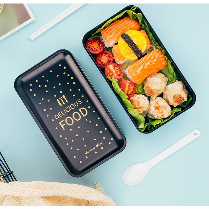 Ланч бокс bento Delicious, 1200 мл - чорний