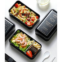 Ланч бокс bento Foodies , 1200 мл - черный