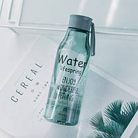 Пляшечка для води Enjoy, 520 мл, сіро-блакитна