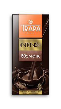 Шоколад TRAPA INTENSO чорний 80% 175г 17шт / ящ