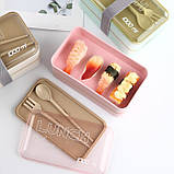 Ланч-бокс з пшеничного волокна Lunch Box 1000 ml, рожевий, фото 5