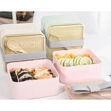 Ланч-бокс з еко матеріалу Lunch Box 1400 ml, бежевий, фото 3