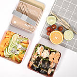 Ланч-бокс з еко матеріалу Lunch Box 1400 ml, бежевий, фото 5