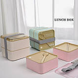 Ланч-бокс з еко матеріалу Lunch Box 1400 ml, бежевий, фото 6