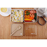 Ланч-бокс з еко матеріалу Lunch Box 1400 ml, бежевий, фото 7