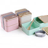 Ланч-бокс з еко матеріалу Lunch Box 1400 ml, бежевий, фото 8