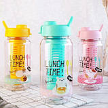 Набір ланч бокс і пляшечка для води Lunch Time рожевий, фото 3