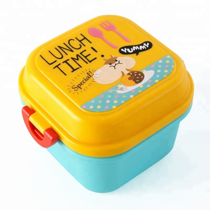 Набір ланч бокс і пляшечка для води Lunch Time жовтий