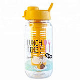 Набір ланч бокс і пляшечка для води Lunch Time жовтий, фото 5