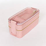 Еко ланч-бокс Lunch Box 750 ml, рожевий, фото 3