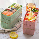 Еко ланч-бокс Lunch Box 900 мл, рожевий, фото 5