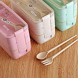 Еко ланч-бокс Lunch Box 900 мл, рожевий, фото 4