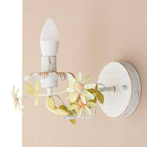Бра біле з квітковим декором SLAVIA SA018/1 VE