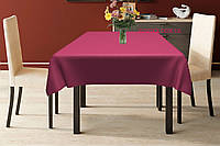 Скатерть тефлоновая водоотталкивающая хлопковая малиновый