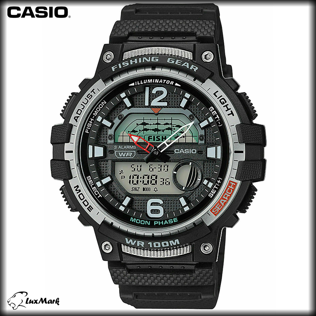Чоловічий годинник Casio WSC-1250H-1AV з таймером рибалки