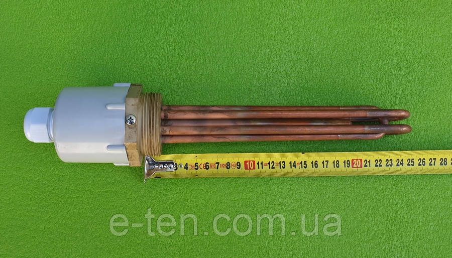 Блок-тен опалення МЕДНИЙ KAWAI 4500W (220-380V)/на різі 2" (58 мм)/L довжина = 245 мм