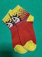 Шкарпетки дитячі червоні - на 3-7років, по устілці 14-19см