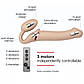 Безремний страпон із вібрацією Strap-On-Me Vibrating Flesh L, 22х3,7 см., фото 6