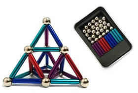 Магнітний конструктор RIAS Нео 36 паличок і 26 кульок Різнобарвний (4_00418)