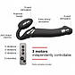 Безремний страпон із вібрацією Strap-On-Me Vibrating Black L, 22х3,7 см., фото 6